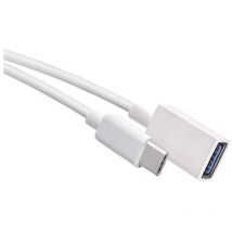 Adattatore usb c a usb 3.0 con tecnologia otg, riduzione di 15 cm con spina usb-a e presa usb-c per trasferimento dati 10 Gbps (SuperSpeed+) - Emos