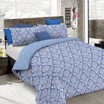 Parure Copripiumino Matrimoniale, 250 x 200 cm + 2 federe 52 x 82 cm, 100% Cotone, Stampa digitale