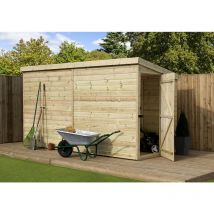 Empire Sheds - Empire 2000 Pent 10X5 door right side panel - natural