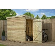 Empire Sheds - Empire 2000Pent 4x4 door right side panel - natural