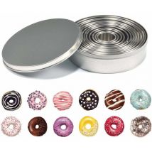 Fei Yu - Emporte Piece Rond Cercle, 12 pcs Patisserie Emporte pièces en acier inoxydable moules à anneaux de cuisson pour chefs professionnels et