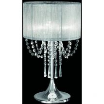 Empress Crystal Chrome Table Lamp 3 Bulbs
