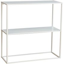 Svita - kaly Console Table d'appoint Étagère sur pied Design industriel Métal blanc