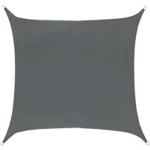 Svita - Voile d'ombrage carré étanche 160g/m² protection uv protection solaire gris foncé 4x4m