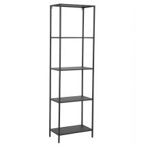 SVITA CARPO Étagère Bibliothèque Design Style Industriel Étroite Métal Noir