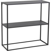 Svita - kaly Console Table d'appoint Étagère sur pied Design industriel Métal noir