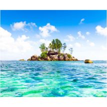Ag Art - Photo murale intissée ile et mer tropicale, 360x270 cm, 4 parts