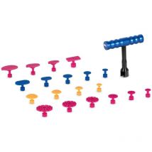 MSW - Kit De Débosselage Sans Peinture Carrosserie Marteau à Inertie et 19 Ventouses