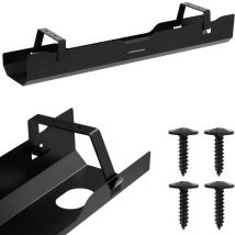 Goulotte Passe-Câble Sous Bureau En Acier 5 kg max. 60 x 13 x 10 cm Noir