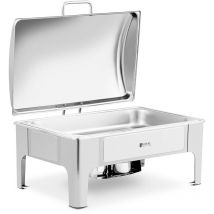 Chafing Dish Professionnel Bain-Marie Chauffe-Plat Arrondi 2 Bruleurs GN1/1 8,5L