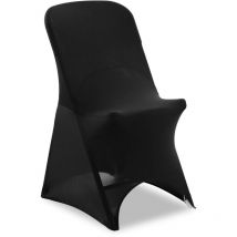 Housse De Chaise Extensible Universelle Mariage Hôtel Restaurant Élasthane Noir