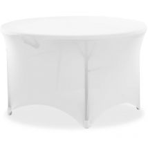 Housse De Table Extensible Pour Mariage Hôtel Restaurant Élasthane Rond Blanc