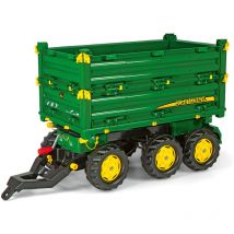 Rolly Toys - Remorque, remorque benne John Deere, basculement sur trois côtés avec manivelle