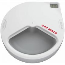 Kerbl - Cat Mate Nourrisseur à trémie C300 pour chiens + chats, 3 compartiments d'alimentation de 330g chacun
