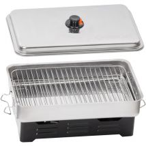 Affumicatore da tavolo in acciaio inox Mahlzeit affumicatore con estrazione fumi regolabile, set per smoker da tavolo