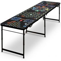 Tavolo da beer pong CampFeuer, tavolo multigioco pieghevole per feste 6 in 1, tavolo da gioco per bere, tavolo da pong per birra