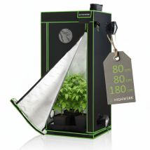 Highwerk - Tenda Da Coltivazione 80 X 80 X 180 Cm Grow Tent, Coltivazione Di Piante Nero Verde