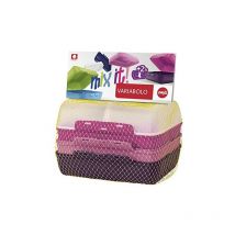 Emsa Gmbh - Emsa - Set de fiambreras, Mitad rígida, Varia Bolo, plástico, Girls-Set, 16 x 11 x 14 cm