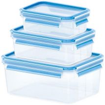 Clip & Close 3er Set blau