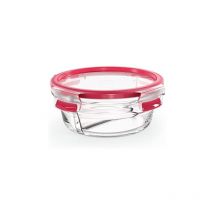 Emsa - Clip&Close - Hermético de Cristal redondo de polipropileno, higiénico, no retiene olores ni sabores 100% libre de bpa, apto para congelador y