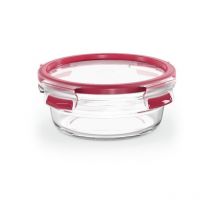 Clip close verre boite ronde 0.6L rouge 1184042 - Emsa