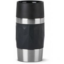 Thermobecher Travel Mug Compact Mehrweg 300ml Edelstahl Silber