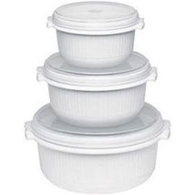 Mikrowellentopfset Micro Family 0,5/1/1,5 l weiß 3teilig