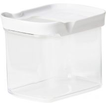 Optima boîte à bec verseur rectangulaire plastique transparent blanc 1 l N11419 - Emsa