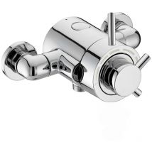 Nes Home - Emso Round Exposed Thermostatic Shower Valve With Bottom Outlet