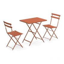 Arc En Ciel Set 2 Sedie Pieghevoli 1 Tavolo Pieghevole Rosso Acero Ral 8004 (26)