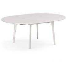 Plus4 Tavolo Allungabile Tondo 6+4 Posti Bianco Raggrinzato 9002