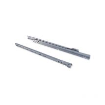 Paire de coulisses à roulettes pour tiroirs, fermeture avec chute, 550 mm, sortie partielle, Gris métallisé - talla - Emuca