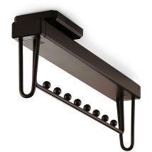 Emuca - Ausziehbarer Kleiderstange Moka für Schränke, Kunststoff und Aluminium, Mokka