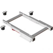 Emuca - Rails pour table coulissante d'angle, aluminium, acier inoxydable anodisé