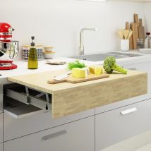 Guías para mesa extensible y elevable oplà top, aluminio, anodizado inox - Emuca