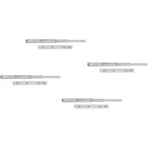 Emuca Juego de guías de bolas para cajones de gran carga, extracción total, 51 mm, 400, Cincado, Acero, 4 un