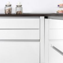 Emuca - 8160114 Kit de 2 profils centraux Gola pour meubles de cuisine, longueur 2,35mm, avec accessoires, Aluminium, Peint en no