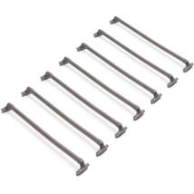 Emuca - lote de 7 varillas pantalonero para armarios y vestidores quartz, plástico y aluminio, titanio