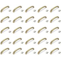 Emuca Lot von 25 Möbelgriffe Mombasa Möbel, L144mm, 128mm Achsenabstand, Zamak, Altgold