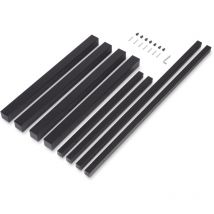 emuca patas cuadradas y estructura para mesa, 50x50mm, 1150x750mm, acero, pintado negro