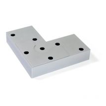 Lote de 20 pies para mueble alumix 8, altura 12mm, plástico, pintado aluminio - Emuca