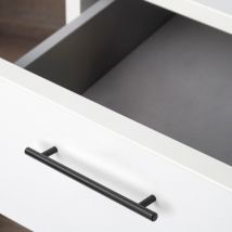 Lot de 10 poignées pour meubles Orlando, L336mm, entraxe 256mm, Acier, Peint en noir - Emuca