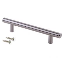 Poignée pour meubles Orlando, L528mm, entraxe 448mm, Acier, Nickel satiné - Emuca