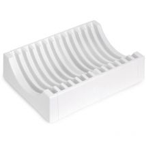 Emuca Kit de rangement pour assiettes, 13 assiettes maximum, plastique, blanc
