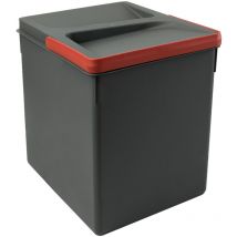 Lot Recycle Behälter für Küchenschublade, Höhe 266mm, 1x15Liter, Kunststoff anthrazitgrau - Emuca