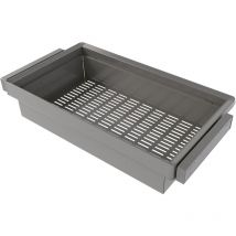 Emuca Satz aus Metallkasten und ahmen für Schrank Quartz, mit Soft-Close- und Vollauszugsschienen, Modul 90cm, Titanium