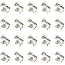 Kit Von 20 Topfscharniere X91n Mittelanschlag Mit Anschraubplatte, Höhe 0, Stahl, Vernickelt - Emuca