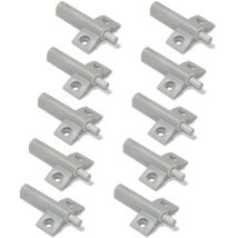 Emuca Kit Von 10 Dämpfungskolben Minidamp 2 Für Flügeltür, Mit Schließautomatik, Kunststoff, Grau