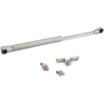 Emuca - Kolben Thin für Klapptür, Durchmesser 12mm, mit Halterungen, 8kg, Stahl und Kunststoff, Matt vernickelt