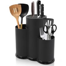 Jalleria - en 1 Blocs à Couteaux Vides Universel, Support à Couteaux De Cuisine, Rond Rangement Couteaux de Cuisine, Porte Couteaux Ustensiles,